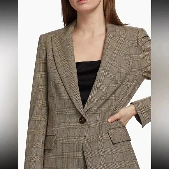 Veronica Beard Dickey Long Tailored plaid Jacket/ blazer US 4 - Picture 5 of 14